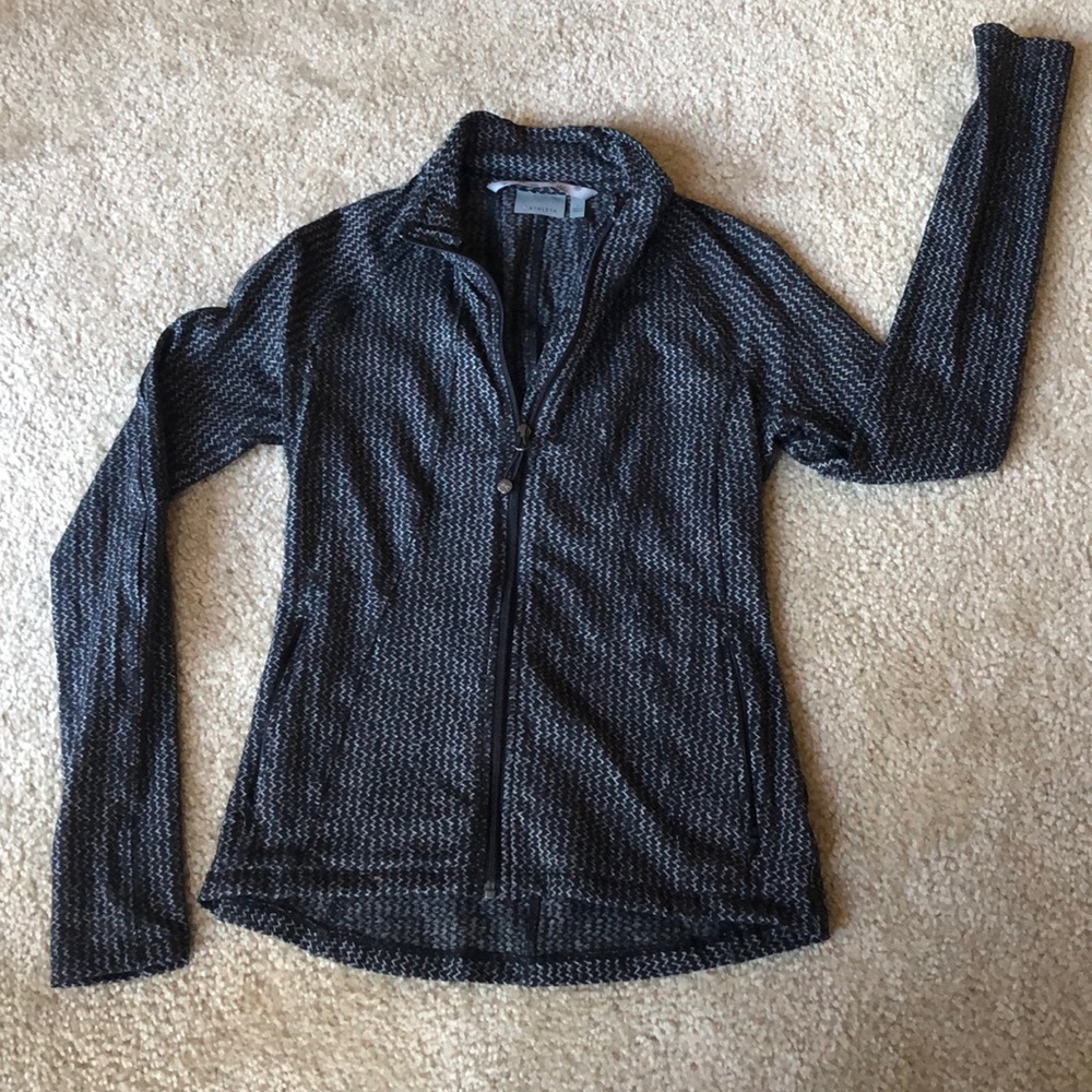 Athleta Heartbeat Hope Jacket Black White Size Small